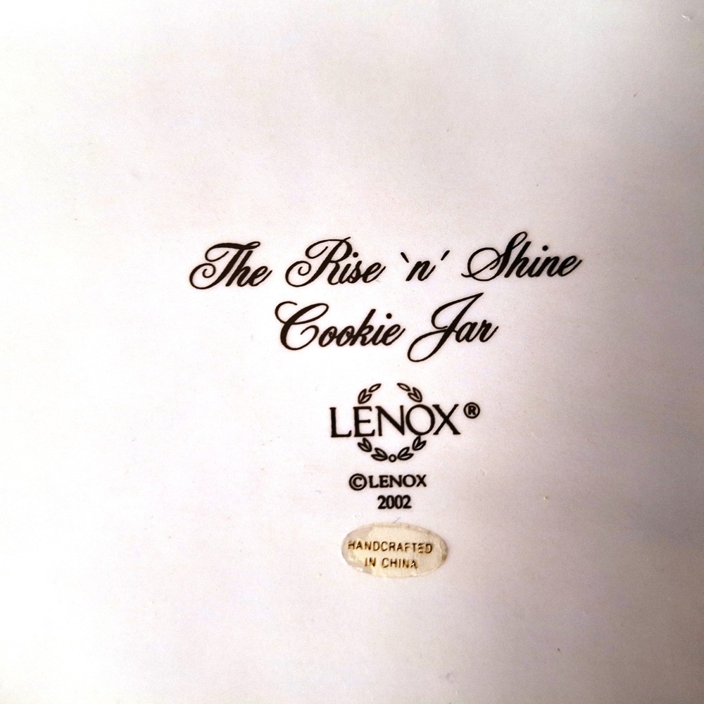 The Rise 'n' Shine Cooke Jar Lenox 2002 - Picture 14 of 16